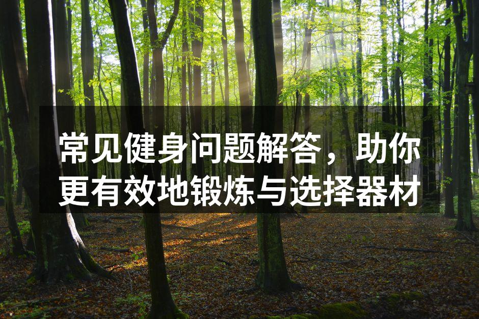 常见健身问题解答，助你更有效地锻炼与选择器材
